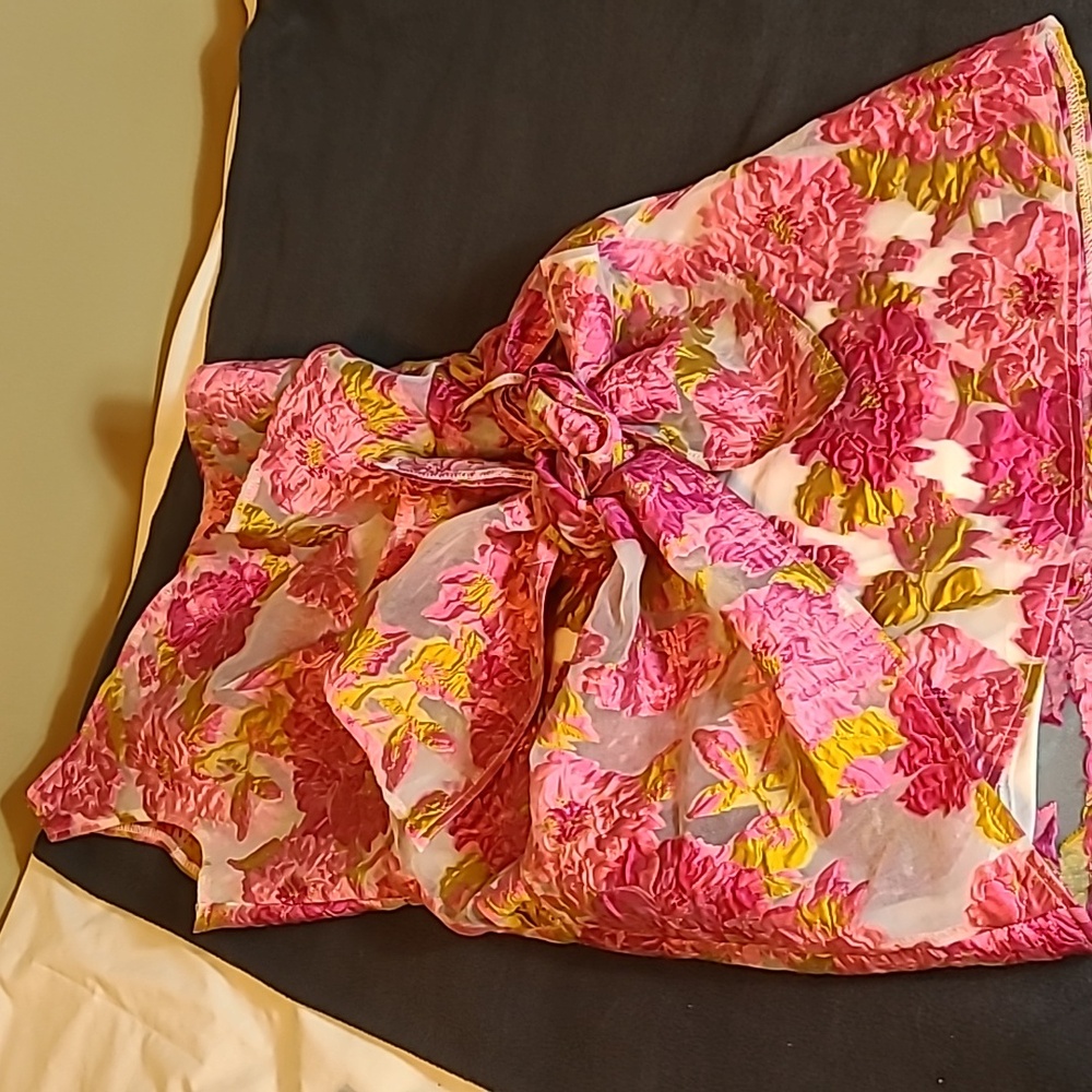 Reverse Floral One Shoulder Dress Sz. 12